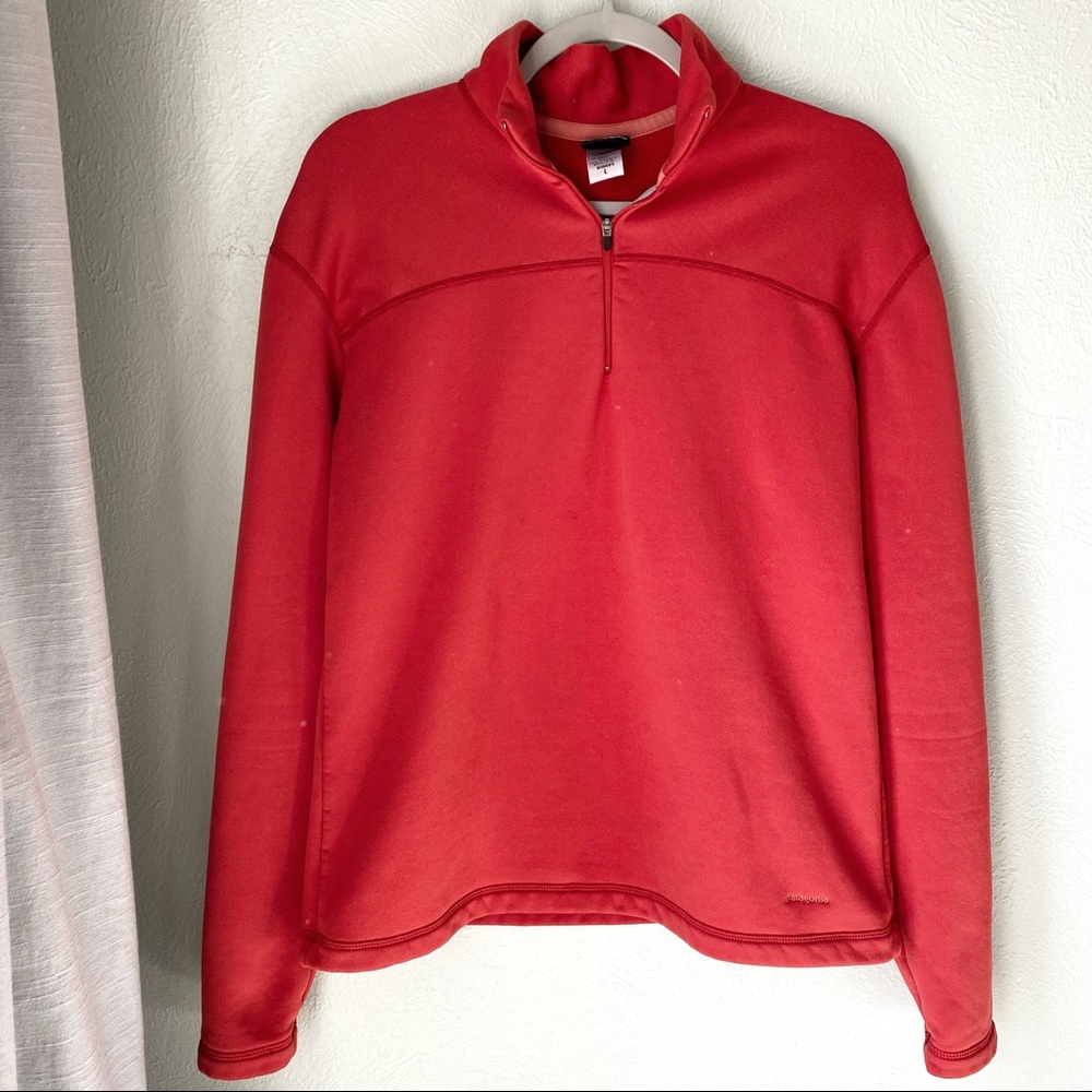 Patagonia Capilene Midweight Zip-Neck Base Layer Top Size L Women's Quarter Zip